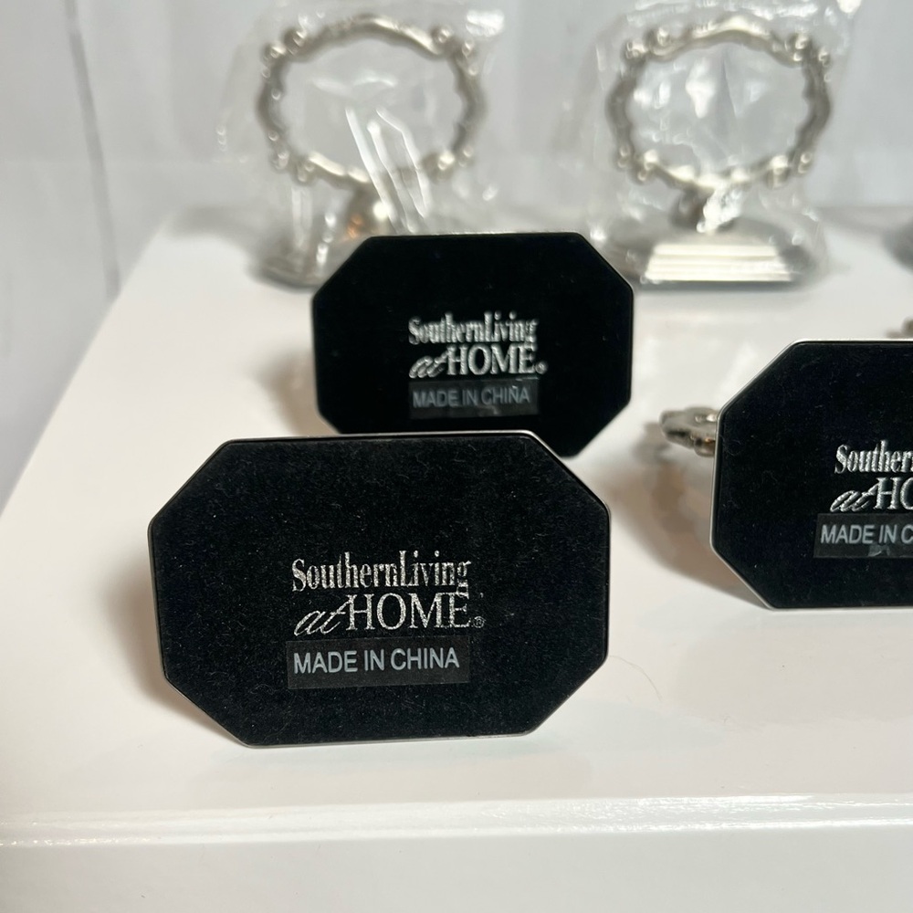 New Southern Living At Home Redmont Heirloom Napkin Rings or Place Card Holder 8 - Picture 6 of 7